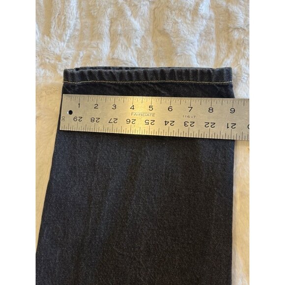 Anchor Black Pants Mens 36 X 30 Original Baggy Wide Jeans Y2K 90s Vintage Skater - Picture 11 of 12